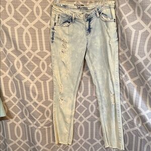 Hippie Laundry Women's Light Blue Distressed Skinny Jeans jr size 9